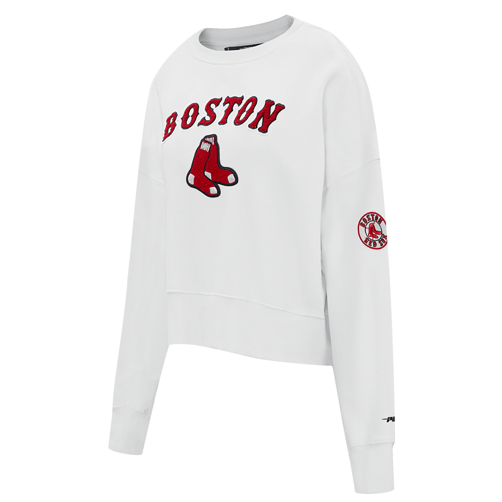 MLB BOSTON RED SOX CLASSIC WOMEN'S CREWNECK (WHITE)