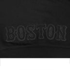 MLB BOSTON RED SOX NEUTRAL WOMEN'S CROPPED PULLOVER HOODIE (BLACK)