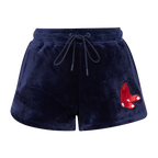 MLB BOSTON RED SOX CLASSIC WOMEN'S VELOUR SHORT (MIDNIGHT NAVY)