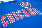 MLB CHICAGO CUBS HAUT PRO TEAM À BANDES ET À LOGO POUR HOMME (BLEU ROYAL)