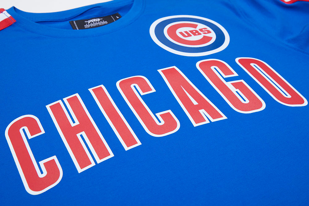 MLB CHICAGO CUBS HAUT PRO TEAM À BANDES ET À LOGO POUR HOMME (BLEU ROYAL)