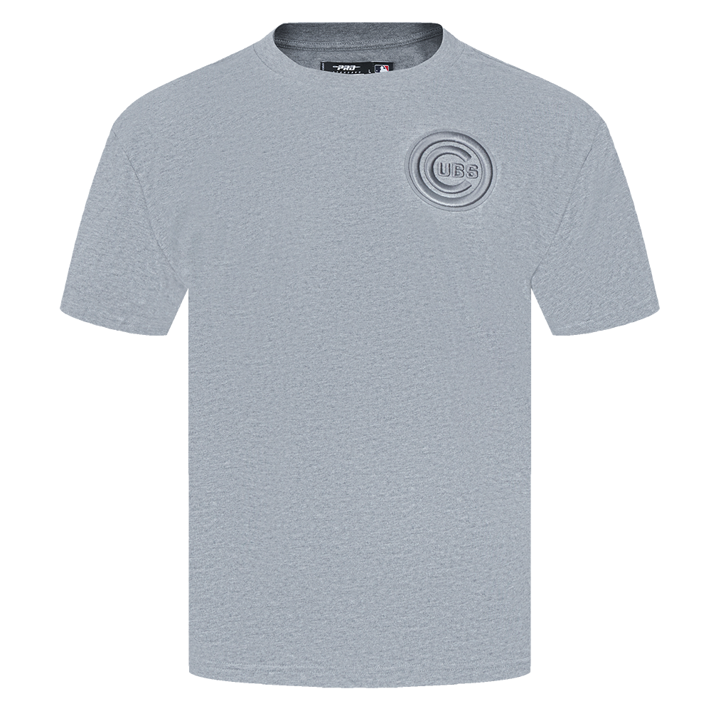 MLB CHICAGO CUBS NEUTRAL HAUT EN JERSEY DE COTON À ÉPAULES TOMBANTES POUR HOMME (GRIS CHINÉ FONCÉ)