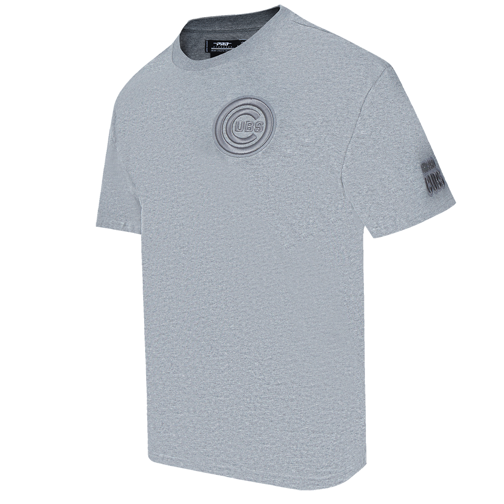MLB CHICAGO CUBS NEUTRAL HAUT EN JERSEY DE COTON À ÉPAULES TOMBANTES POUR HOMME (GRIS CHINÉ FONCÉ)