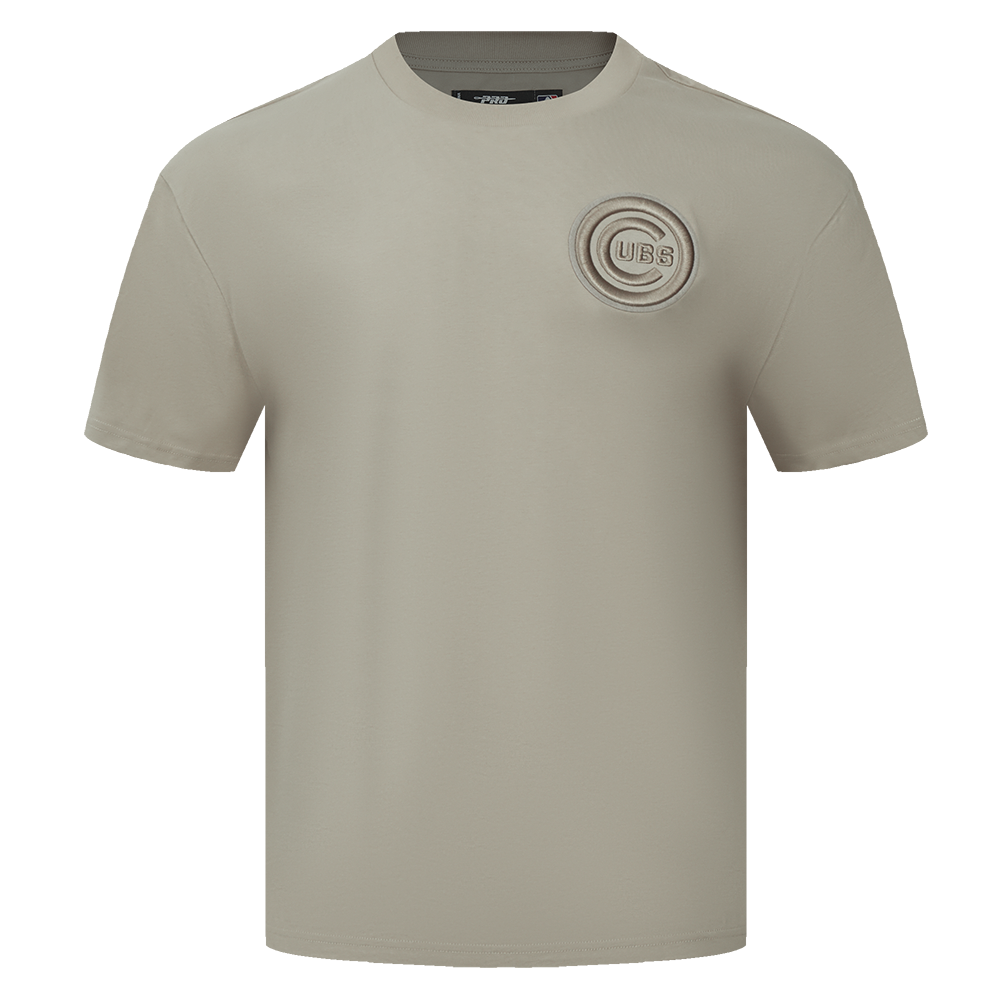 MLB CHICAGO CUBS NEUTRAL MEN'S  CJ DROP SHOULDER TOP (TAUPE)