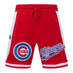 MLB CHICAGO CUBS SCRIPT TAIL SHORT EN MAILLE DOUBLE 2.0 POUR HOMME (ROUGE)