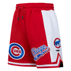 MLB CHICAGO CUBS SCRIPT TAIL SHORT EN MAILLE DOUBLE 2.0 POUR HOMME (ROUGE)