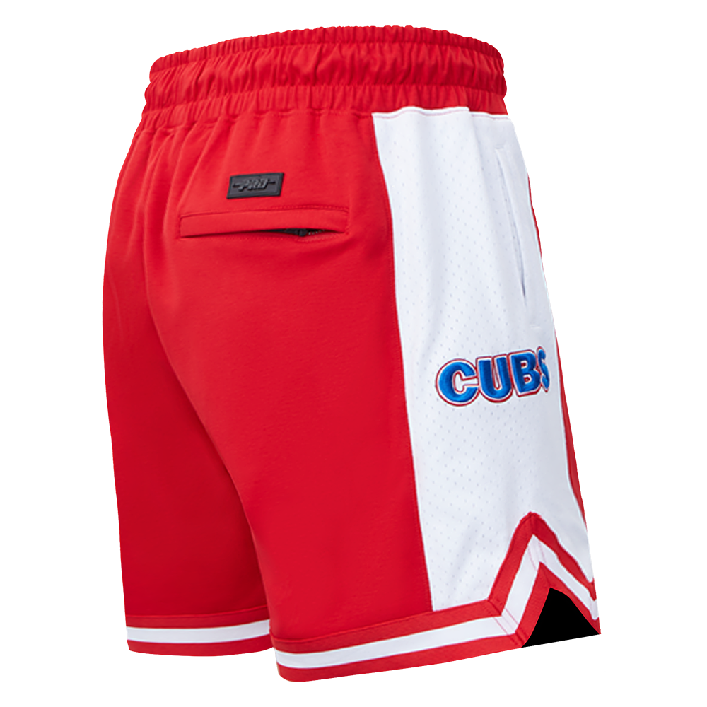 MLB CHICAGO CUBS SCRIPT TAIL SHORT EN MAILLE DOUBLE 2.0 POUR HOMME (ROUGE)