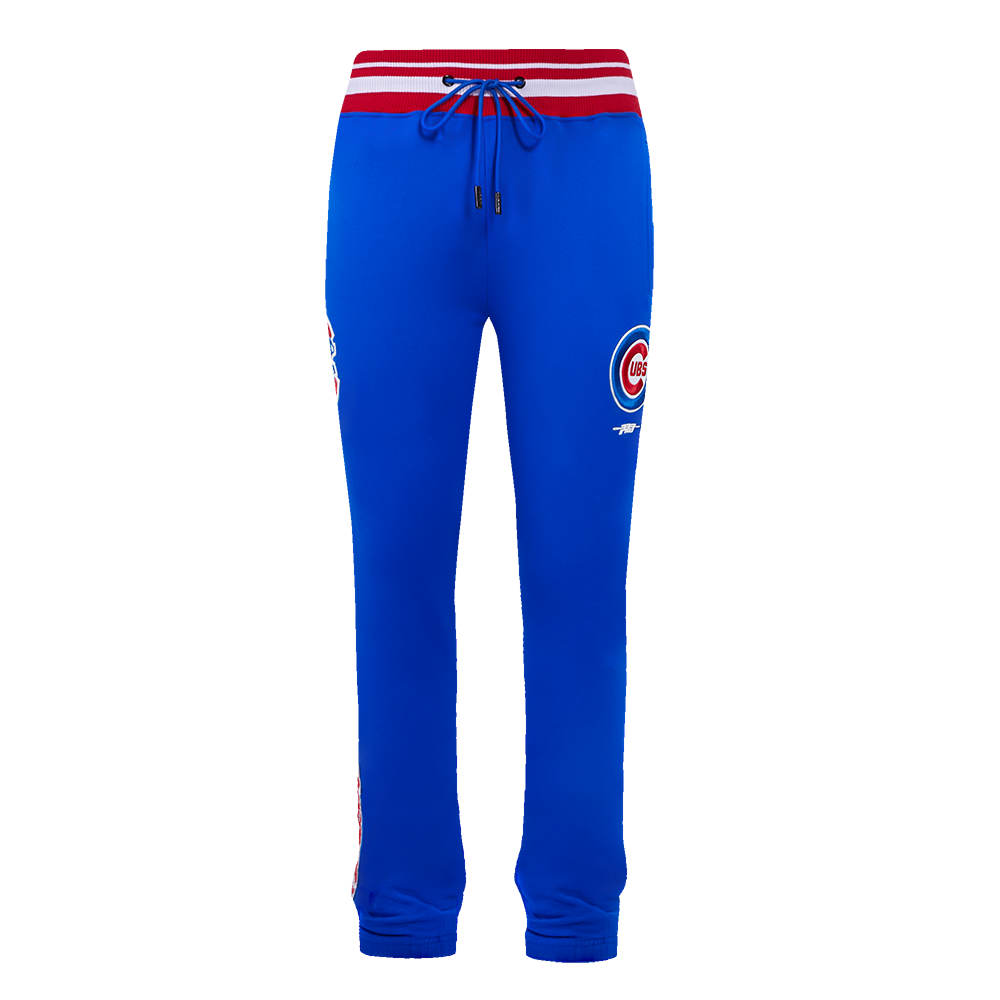 MLB CHICAGO CUBS SCRIPT TAIL MEN'S RIB FLC SWEATPANT (ROYAL BLUE/RED)