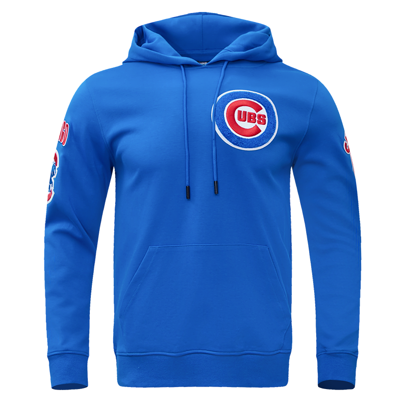 MLB CHICAGO CUBS CLASSIC CHENILLE CHANDAIL À CAPUCHON POUR HOMME (BLEU)