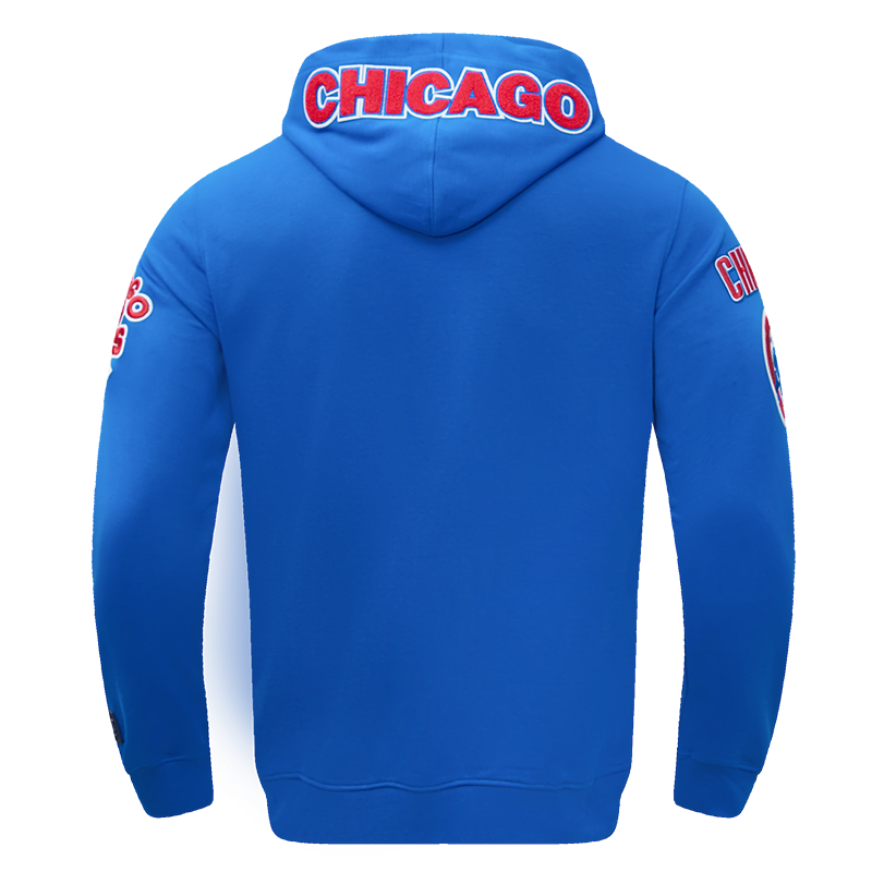 MLB CHICAGO CUBS CLASSIC CHENILLE MEN'S PULLOVER HOODIE (BLUE)