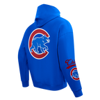 MLB CHICAGO CUBS LIVING LARGE CHANDAIL À CAPUCHON EN MOLLETON À ÉPAULES TOMBANTES POUR HOMME (BLEU ROYAL)