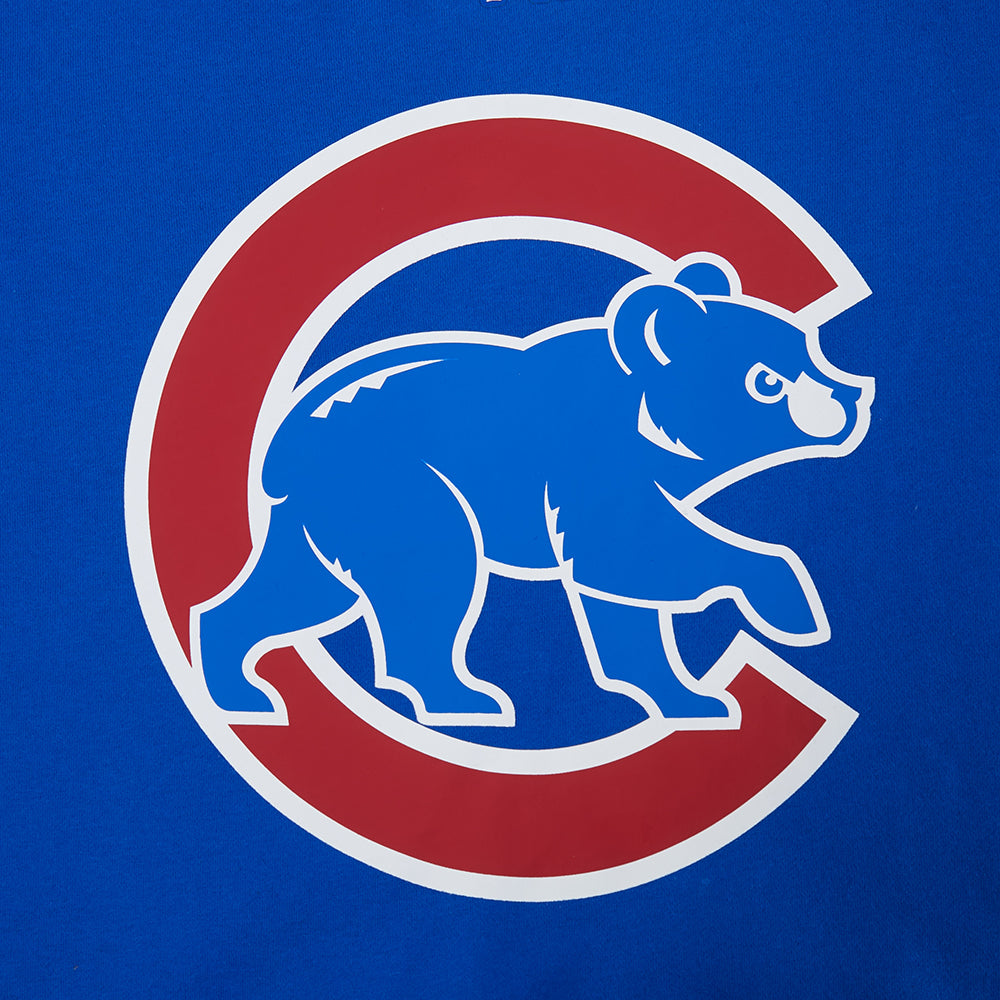MLB CHICAGO CUBS LIVING LARGE CHANDAIL À CAPUCHON EN MOLLETON À ÉPAULES TOMBANTES POUR HOMME (BLEU ROYAL)