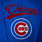 MLB CHICAGO CUBS LIVING LARGE CHANDAIL À CAPUCHON EN MOLLETON À ÉPAULES TOMBANTES POUR HOMME (BLEU ROYAL)