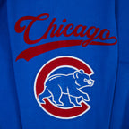 MLB CHICAGO CUBS LIVING LARGE CHANDAIL À CAPUCHON EN MOLLETON À ÉPAULES TOMBANTES POUR HOMME (BLEU ROYAL)