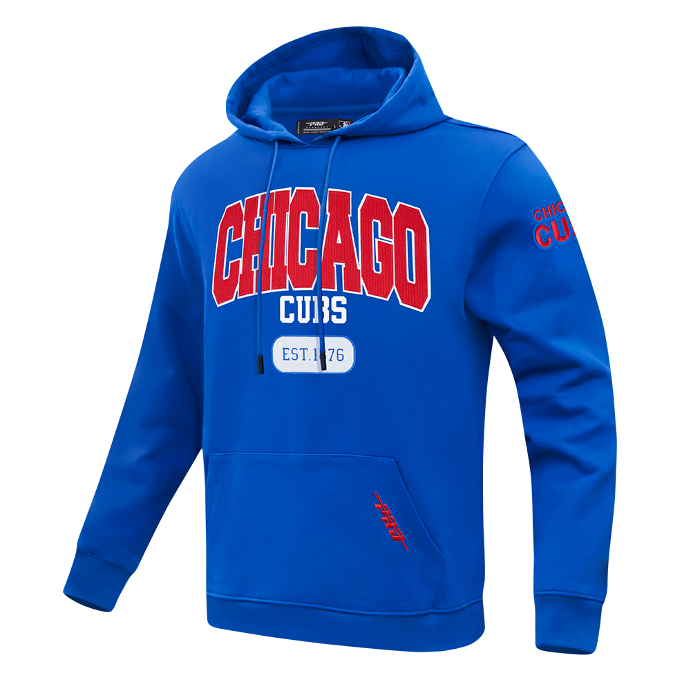 MLB CHICAGO CUBS CITY ARCH CHANDAIL À CAPUCHON EN MOLLETON POUR HOMME (BLEU ROYAL)