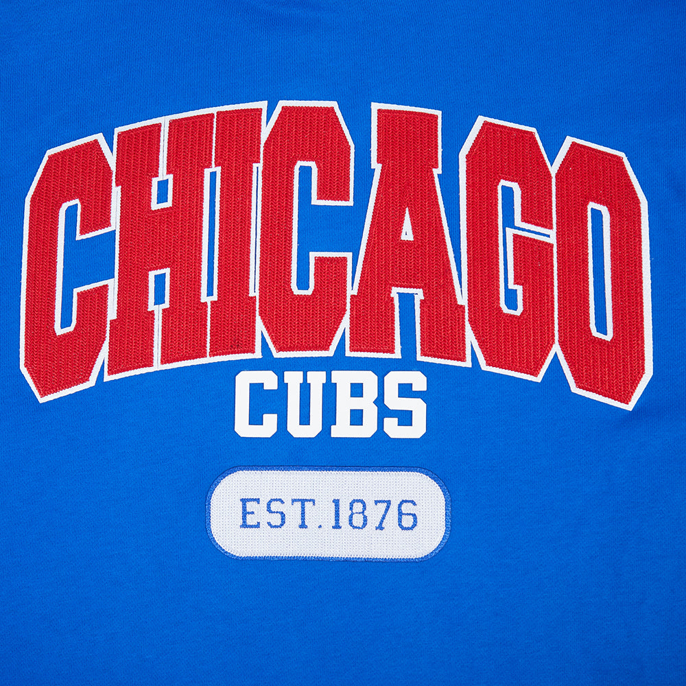 MLB CHICAGO CUBS CITY ARCH CHANDAIL À CAPUCHON EN MOLLETON POUR HOMME (BLEU ROYAL)