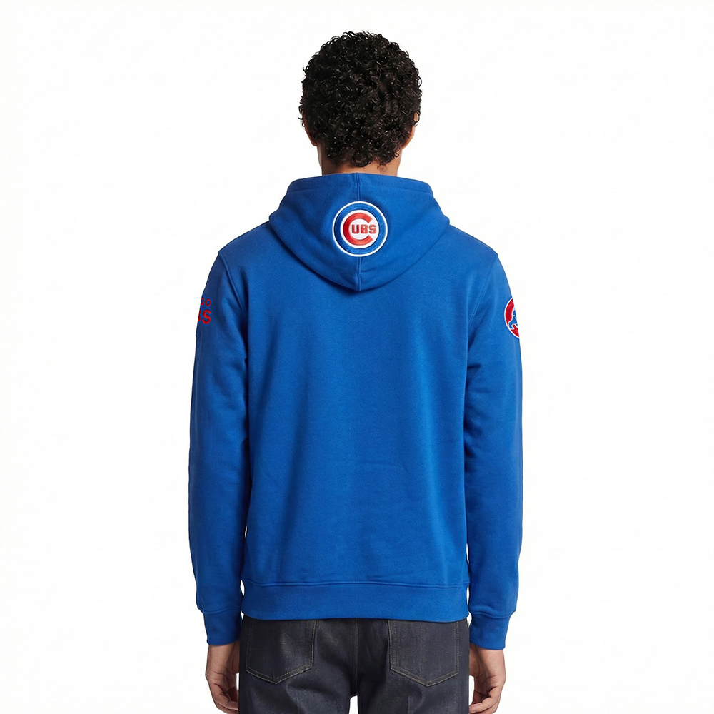 MLB CHICAGO CUBS CITY ARCH CHANDAIL À CAPUCHON EN MOLLETON POUR HOMME (BLEU ROYAL)