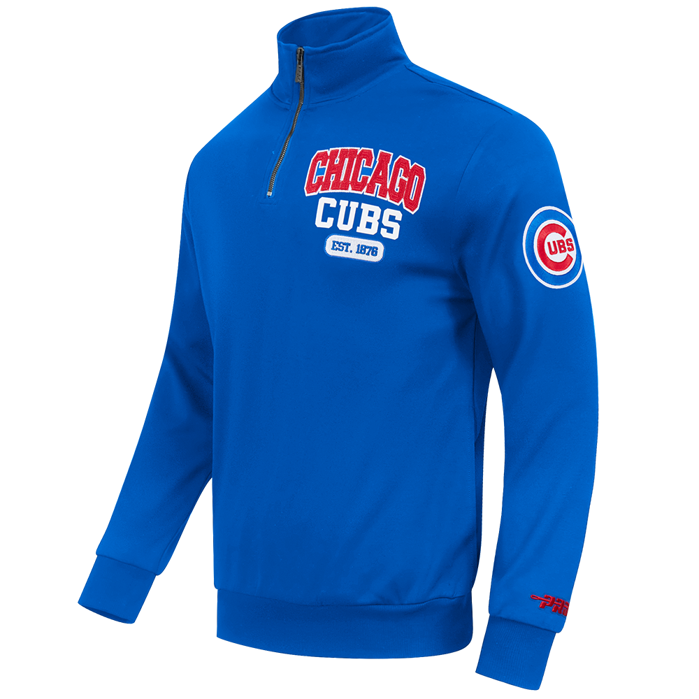 MLB CHICAGO CUBS CITY ARCH MEN'S FLC 1/4 ZIP (ROYAL BLUE)