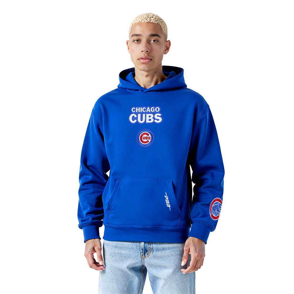 MLB CHICAGO CUBS WINGSPAN MEN'S DROP SHOULDER FLC PO HOODIE v2 (ROYAL BLUE)