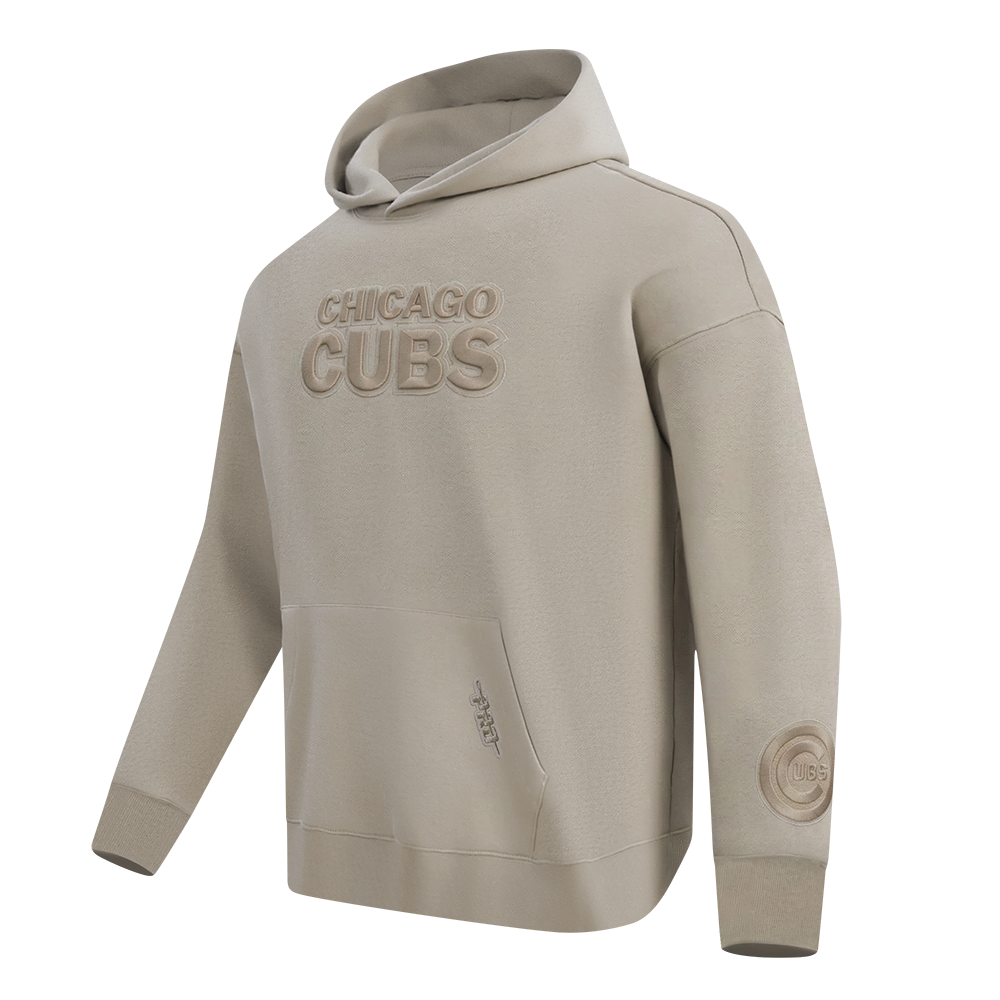 MLB CHICAGO CUBS WINGSPAN CHANDAIL À CAPUCHON EN MOLLETON À ÉPAULES TOMBANTES V2 POUR HOMME (TAUPE)