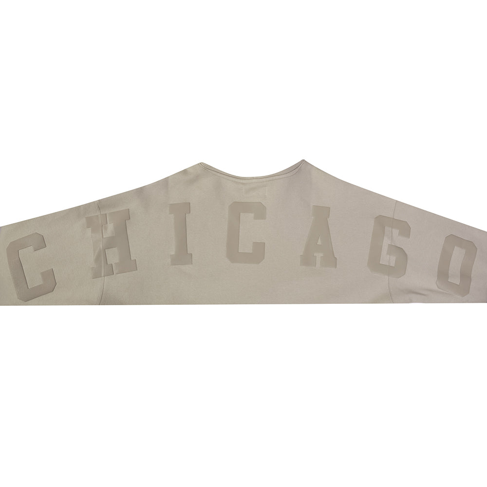MLB CHICAGO CUBS WINGSPAN CHANDAIL À CAPUCHON EN MOLLETON À ÉPAULES TOMBANTES V2 POUR HOMME (TAUPE)