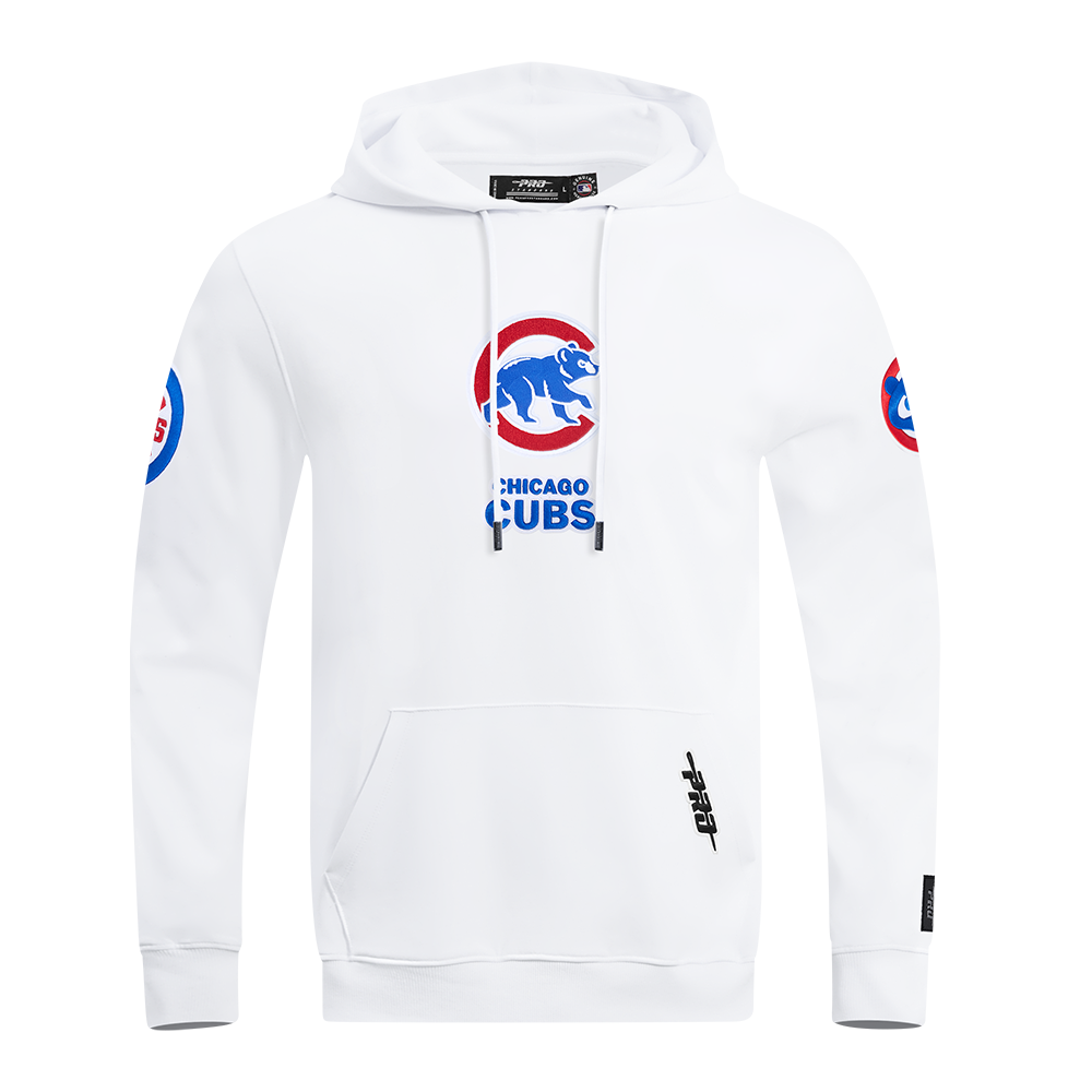 MLB CHICAGO CUBS CLASSIC CHENILLE CHANDAIL À CAPUCHON POUR HOMME (BLANC)
