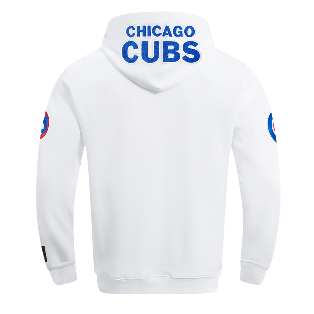 MLB CHICAGO CUBS CLASSIC CHENILLE CHANDAIL À CAPUCHON POUR HOMME (BLANC)