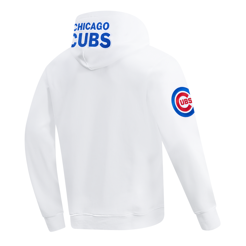 MLB CHICAGO CUBS CLASSIC CHENILLE CHANDAIL À CAPUCHON POUR HOMME (BLANC)