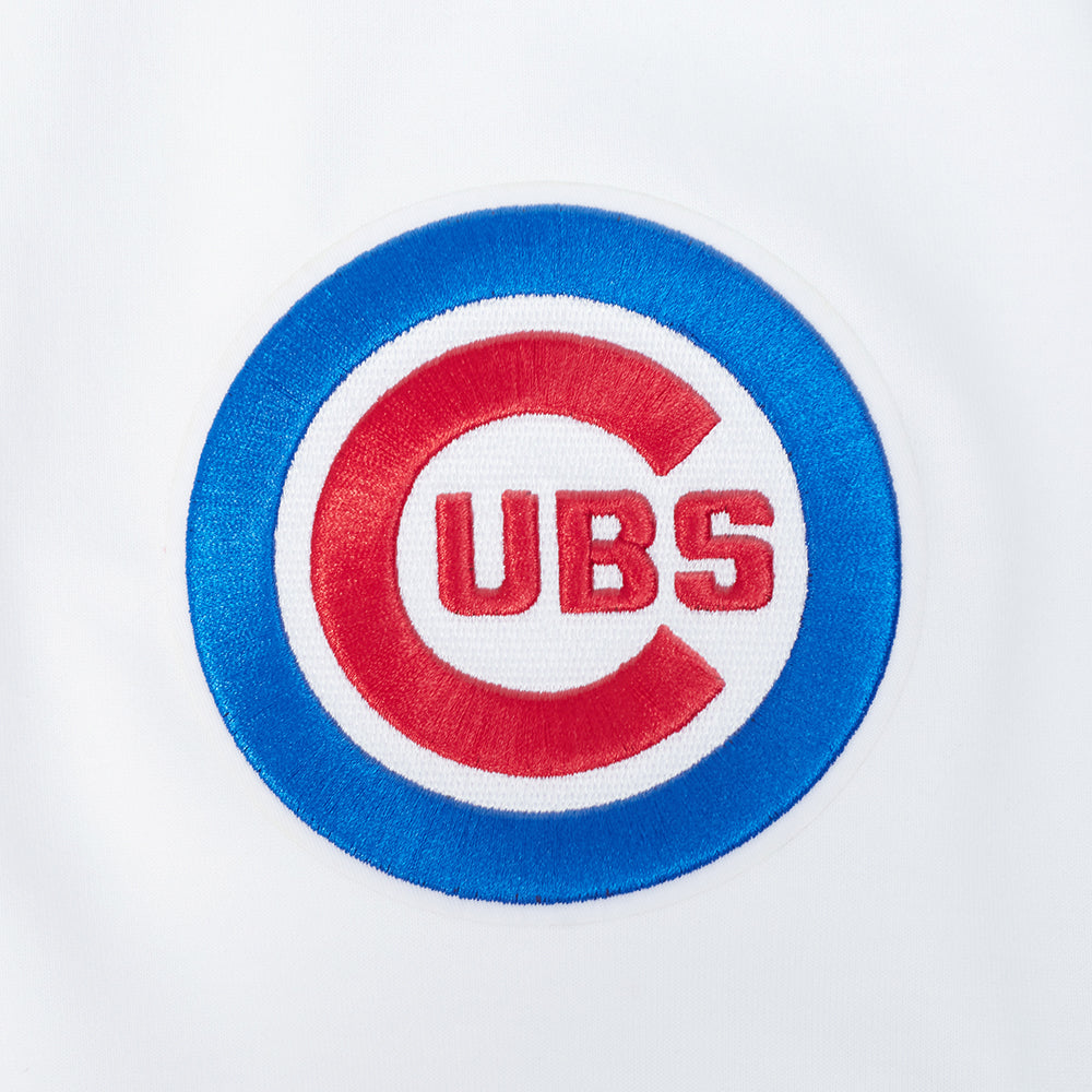 MLB CHICAGO CUBS CLASSIC CHENILLE CHANDAIL À CAPUCHON POUR HOMME (BLANC)