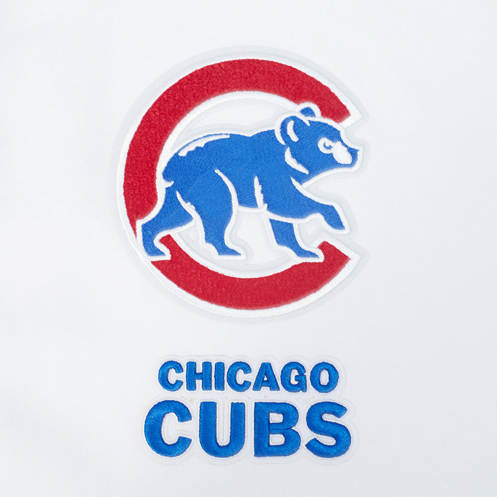 MLB CHICAGO CUBS CLASSIC CHENILLE CHANDAIL À CAPUCHON POUR HOMME (BLANC)