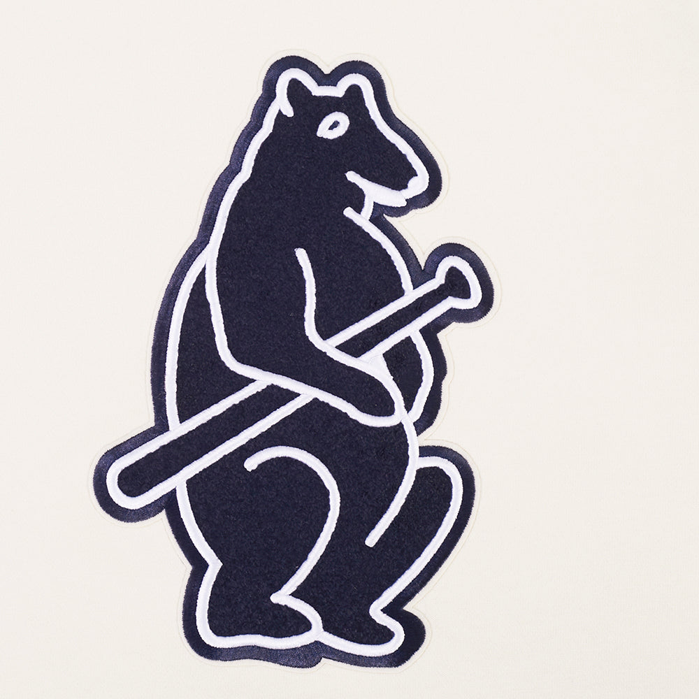 MLB CHICAGO CUBS RETRO CLASSICS MEN'S PULLOVER HOODIE (EGGSHELL/MIDNIGHT NAVY)