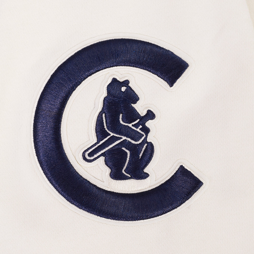 MLB CHICAGO CUBS RETRO CLASSICS MEN'S PULLOVER HOODIE (EGGSHELL/MIDNIGHT NAVY)