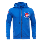 MLB CHICAGO CUBS CLASSIC CHENILLE MEN'S FULL ZIP PULLOVER HOODIE (ROYAL BLUE)