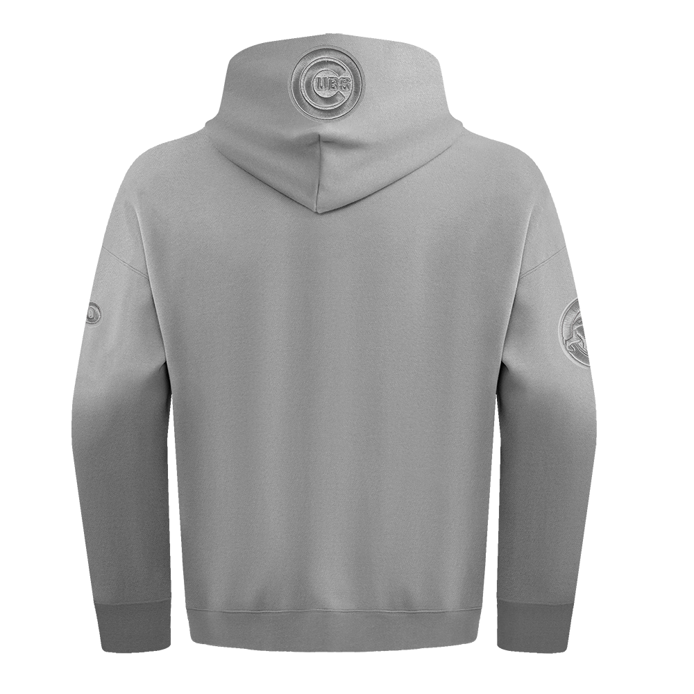 MLB CHICAGO CUBS NEUTRAL MEN'S  DROP SHOULDER FLC PO HOODIE (DARK HEATHER GRAY)