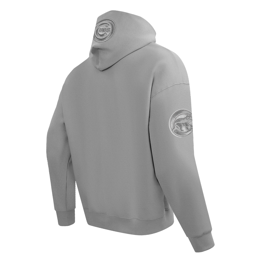 MLB CHICAGO CUBS NEUTRAL MEN'S  DROP SHOULDER FLC PO HOODIE (DARK HEATHER GRAY)