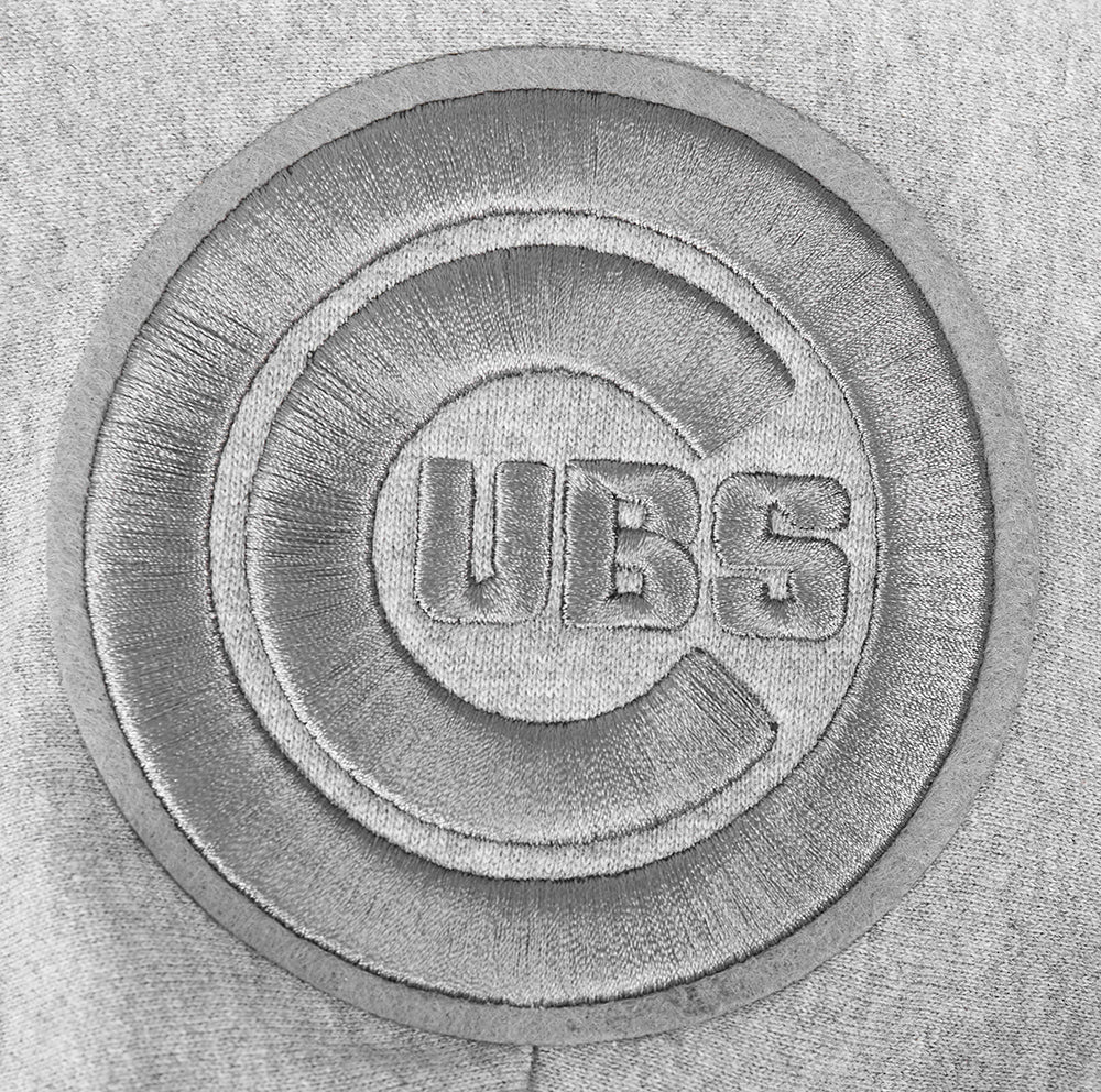 MLB CHICAGO CUBS NEUTRAL MEN'S  DROP SHOULDER FLC PO HOODIE (DARK HEATHER GRAY)