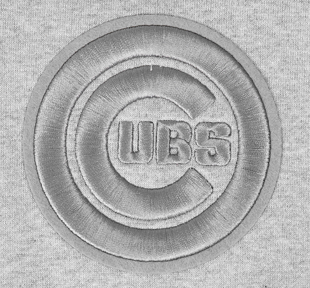 MLB CHICAGO CUBS NEUTRAL MEN'S  DROP SHOULDER FLC PO HOODIE (DARK HEATHER GRAY)