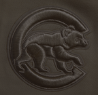 MLB CHICAGO CUBS NEUTRAL CHANDAIL À CAPUCHON EN MOLLETON À ÉPAULES TOMBANTES POUR HOMME (TAUPE FONCÉ)