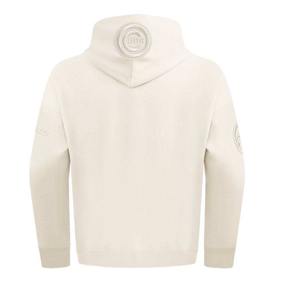 MLB CHICAGO CUBS NEUTRAL MEN'S  DROP SHOULDER FLC PO HOODIE (EGGSHELL)