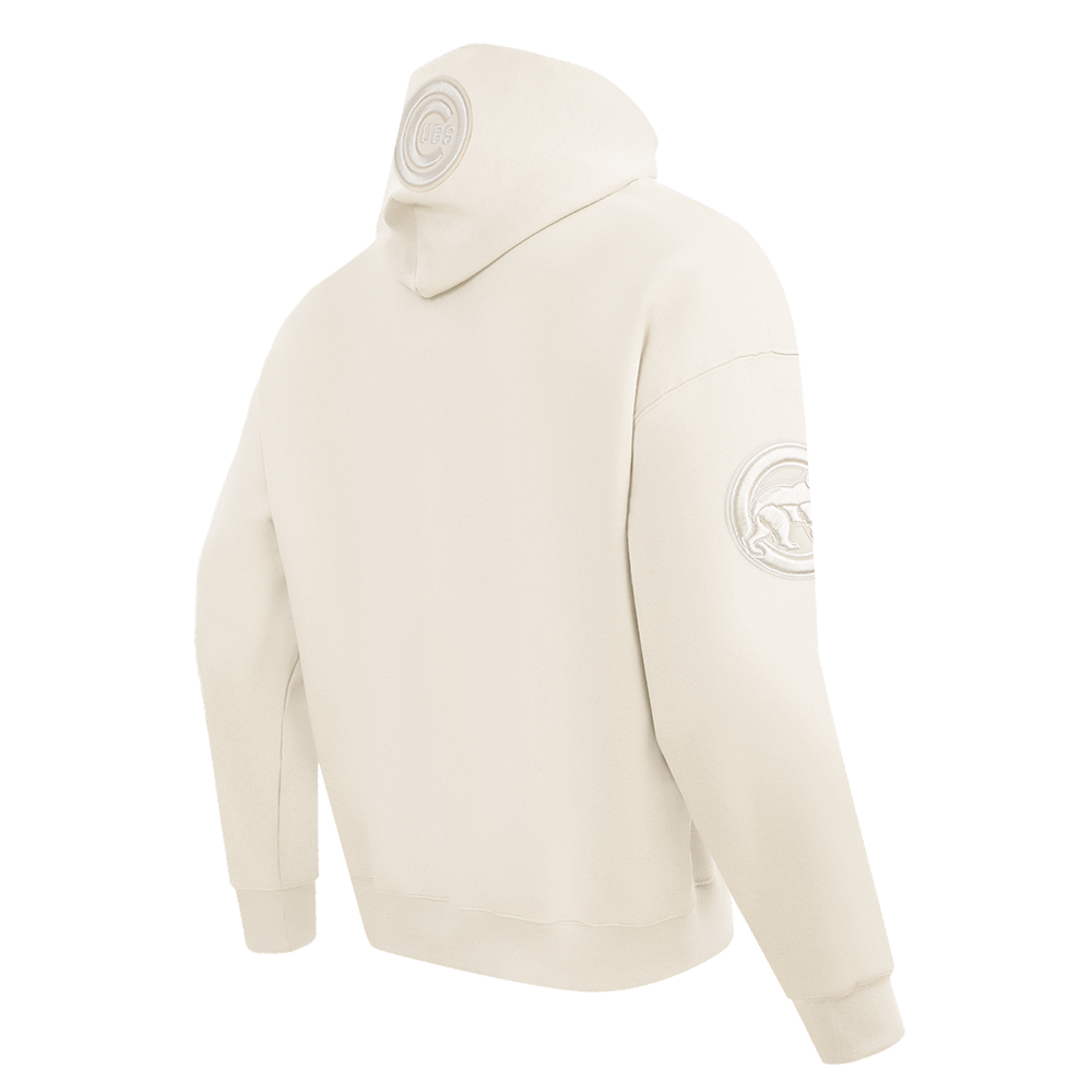 MLB CHICAGO CUBS NEUTRAL MEN'S  DROP SHOULDER FLC PO HOODIE (EGGSHELL)