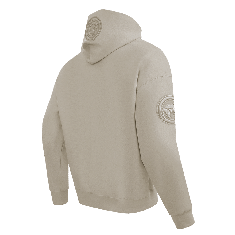 MLB CHICAGO CUBS NEUTRAL MEN'S  DROP SHOULDER FLC PO HOODIE (TAUPE)