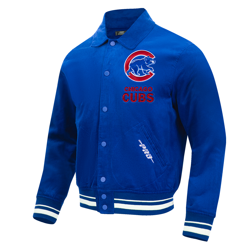 MLB CHICAGO CUBS CLASSIC CORDUROY MANTEAU POUR HOMME (BLEU ROYAL)