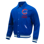 MLB CHICAGO CUBS CLASSIC CORDUROY MANTEAU POUR HOMME (BLEU ROYAL)
