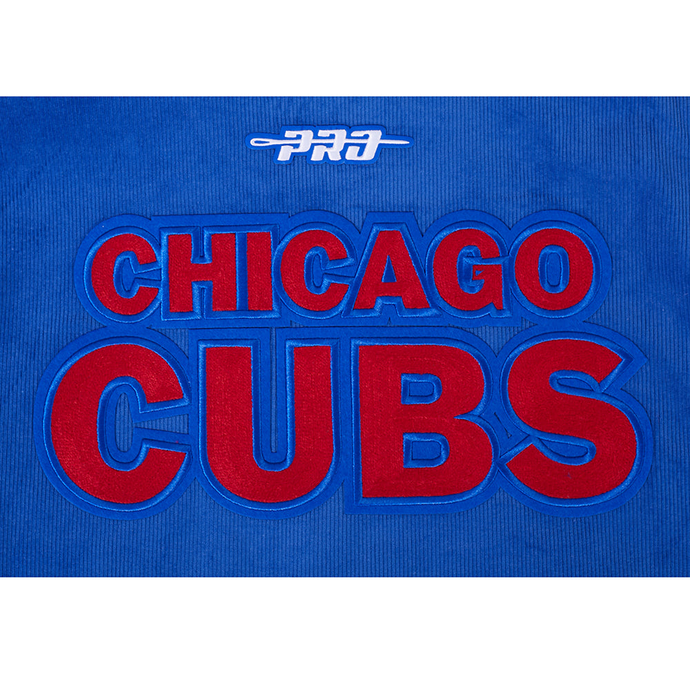 MLB CHICAGO CUBS CLASSIC CORDUROY MANTEAU POUR HOMME (BLEU ROYAL)