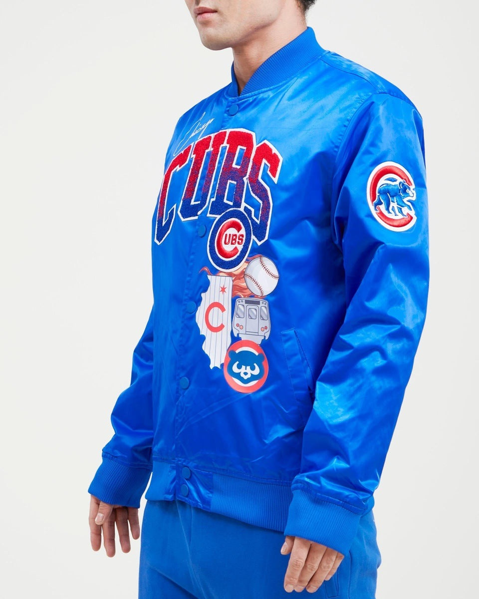 MLB CHICAGO CUBS HOMETOWN MEN'S TRACK JACKET (ROYAL BLUE)