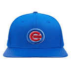 MLB CHICAGO CUBS SCRIPT TAIL CASQUETTE STRAPBACK EN LAINE (BLEU ROYAL)