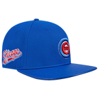 MLB CHICAGO CUBS SCRIPT TAIL CASQUETTE STRAPBACK EN LAINE (BLEU ROYAL)