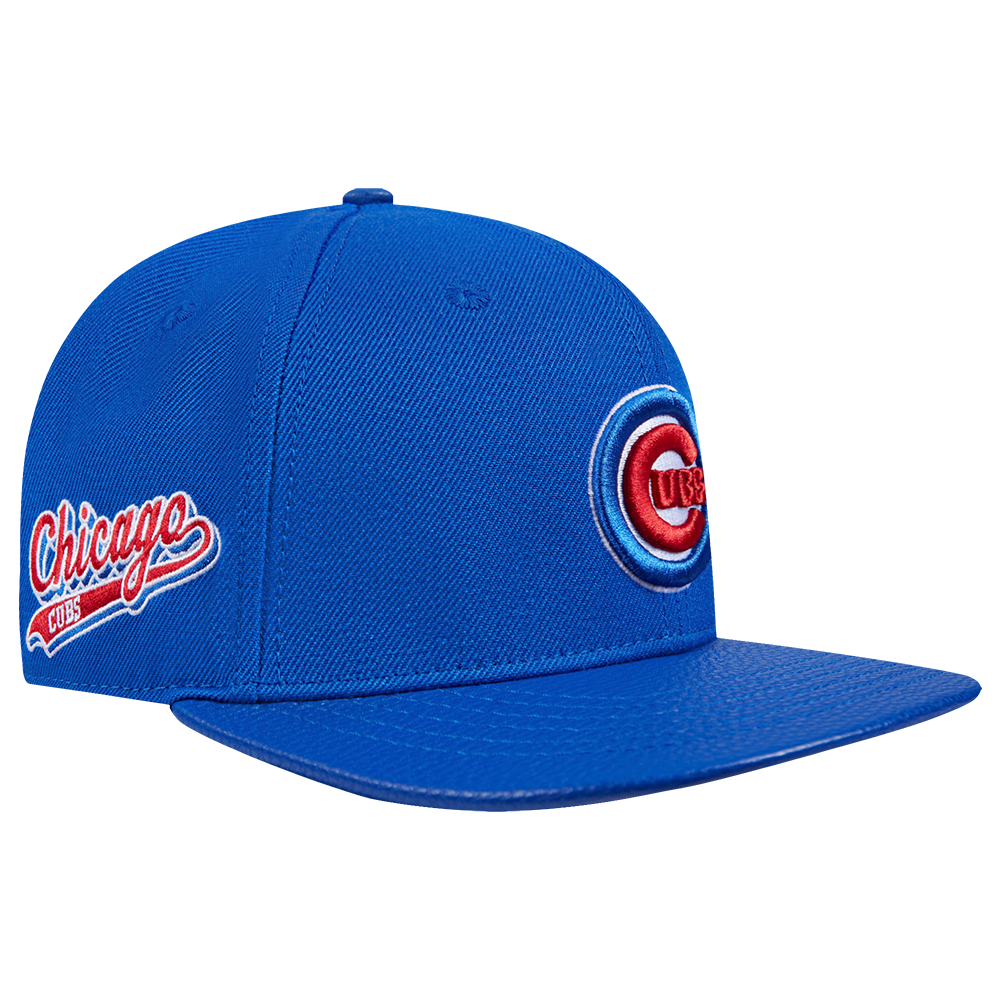 MLB CHICAGO CUBS SCRIPT TAIL CASQUETTE STRAPBACK EN LAINE (BLEU ROYAL)