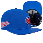 MLB CHICAGO CUBS SCRIPT TAIL CASQUETTE STRAPBACK EN LAINE (BLEU ROYAL)
