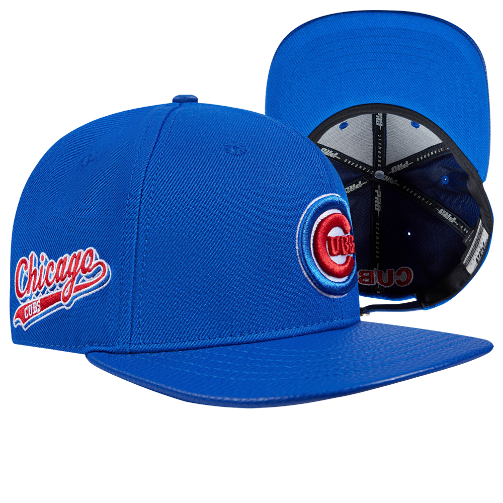MLB CHICAGO CUBS SCRIPT TAIL CASQUETTE STRAPBACK EN LAINE (BLEU ROYAL)